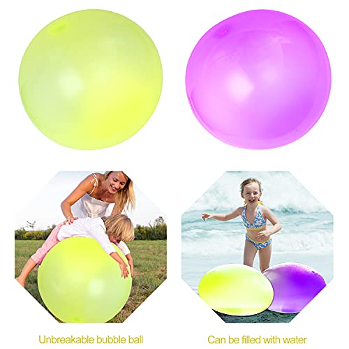 FORMIZON Bubble Ball, Bubble Balloon, Bubble Ball interactivas, Bubble Ball Agua para Niños Adultos Fiesta al Aire Libre Verano Playa (Amarillo)