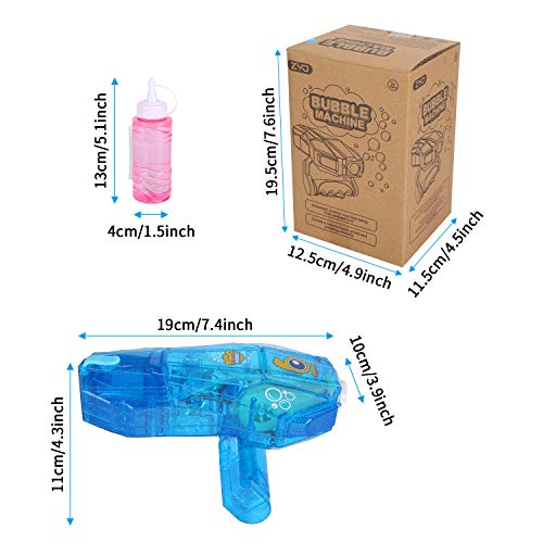 FORMIZON Máquina de Burbujas, Pistola de Pompas de Jabón, Maquina Pompas Jabon Juguete de Regalo para Verano al Aire Libre para Fiestas, Cumpleaños, Juguetes y Regalos para Niños y Niñas (Azul)