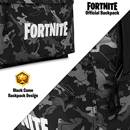 Fortnite Mochilas Escolares Juveniles para Niños, Mochila Escolar de Gran Capacidad para Colegio, Regalos para Niños y Adolescentes (Gris Camo)