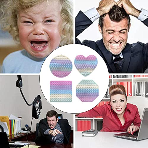 FOUTP Pop It Gigante Barato Push Pop Gigante Descoloramiento Fidget Toy Silicona Sensorial Juguete Antiestrés Sensorial Juego Explotar Burbujas para Aliviar del Estrés (Cuadrado)