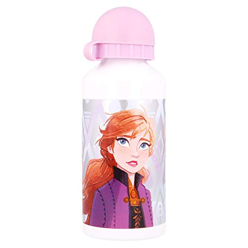 Frozen 2 | Botella De Aluminio Para Niños - Cantimplora infantil - Botella de agua reutilizable - 400 ML