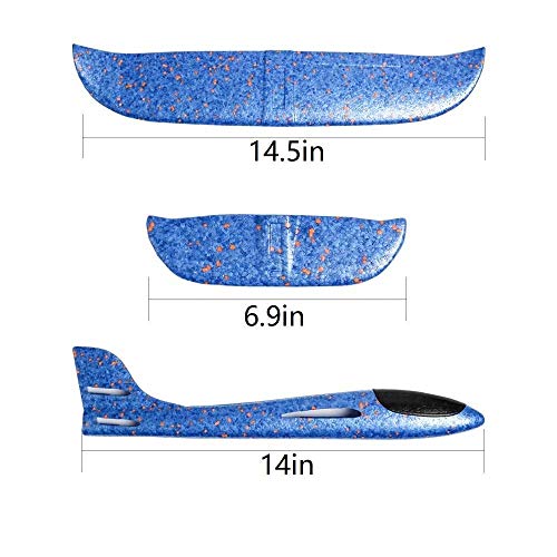 Funny House Planos de Espuma ,2 PCS Lanzan los Planeadores de Whirly Glider Juguete Lanzamiento de Mano Modelo de Avion, Favores de la Fiesta