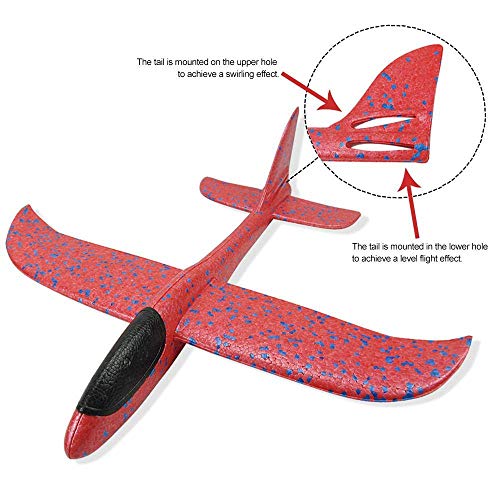 Funny House Planos de Espuma ,2 PCS Lanzan los Planeadores de Whirly Glider Juguete Lanzamiento de Mano Modelo de Avion, Favores de la Fiesta