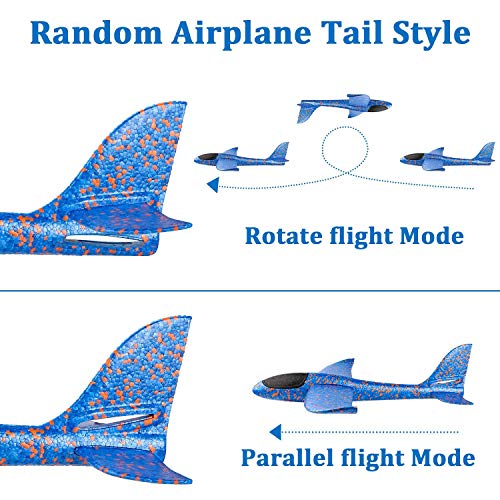 Funny House Planos de Espuma ,2 PCS Lanzan los Planeadores de Whirly Glider Juguete Lanzamiento de Mano Modelo de Avion, Favores de la Fiesta