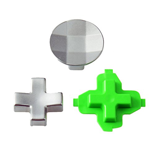 Gam3Gear 11 en 1 Reemplazo analógico de aleación de metal Thumbstick D-Pad Conjunto de botones direccionales para XBOX One Elite Controller con herramienta abierta
