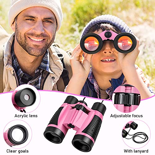 Gemeer Kit de Aventuras al Aire Libre, 26 Kits de Captura de Insectos, Kits de Aventuras al Aire Libre para niños, Kits de Ropa de Aventura, Juegos educativos, Juguetes de Aventura (Rosa)