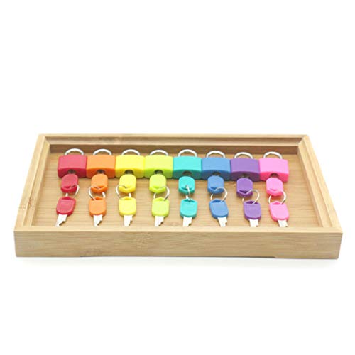 geneic Colorido Montessori Cerraduras Conjunto de Llaves Niños de Aprendizaje Temprano Educativo Preescolar Sensorial Juguetes Kit
