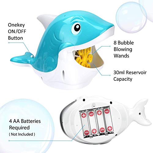 Gifort Maquina Burbujas para niños, soplador de Burbujas automático Cute Ballena Bubble Maker con solución de jabón para Juguetes Ideales para niños