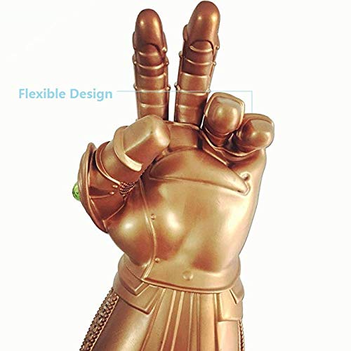 Ginkago Thanos Guantes, Guantes de látex de los Vengadores Infinity War Thanos Infinity Guanteletes LED, Thanos Cosplay Guantes de látex Accesorios de Fiesta de Halloween (Kids Style)