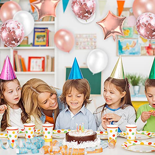 Globo de 6º cumpleaños, color oro rosa, decoración de cumpleaños infantil, para niñas, con números, estrella y estrella, para decoración de 6 años