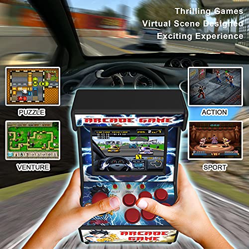 Golden Security Mini máquina de Juegos Arcade de 2.8 ”RHAC06 156 Juegos portátiles clásicos El Mejor Juguete electrónico para niños y Adultos con Pantalla Colorida y batería Recargable