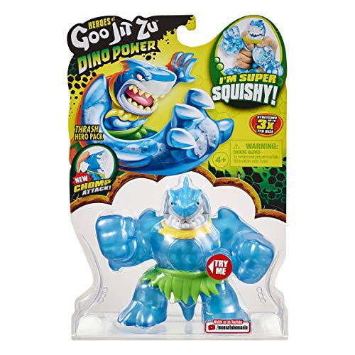 Goo Jit Zu - Figuras Heroes Potencia Dino superelásticas, Blandas y pegajosas 41089