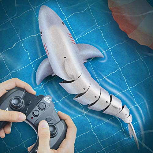 Goolsky K23 RC Tiburón Mini Shark RC Pez Control Remoto Juguete 2.4G Barco RC Subacuático Barco de Carreras Eléctrico Juguete Parodia Juguete al Aire Libre de Verano