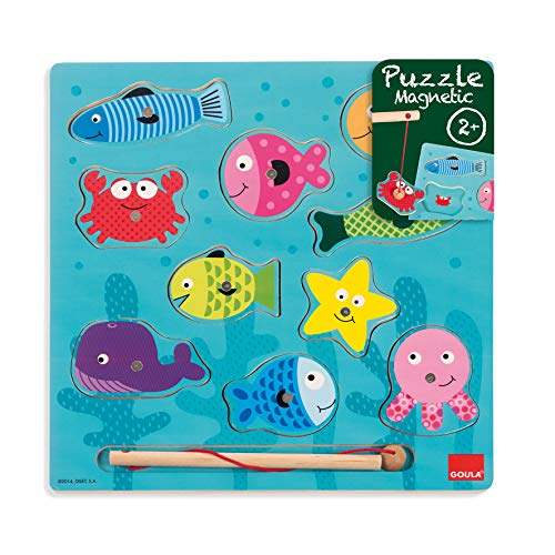 Goula - Puzzle de pesca magnetico - Puzzle de madera a partir de 2 años