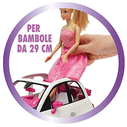 Grandi Giochi Fiat 500 - Coche para Fashion Doll, Color Blanco, 3 años +, GG00620