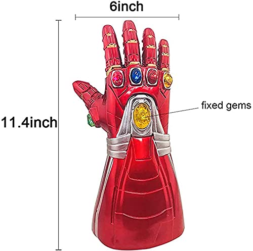 Guantelete para Adulto/Niño de Iron Man Vengadores Endgame, Guantelete Gemas del Infinito, con Efectos Luminosos Disfraz de Cosplay Halloween CHILD