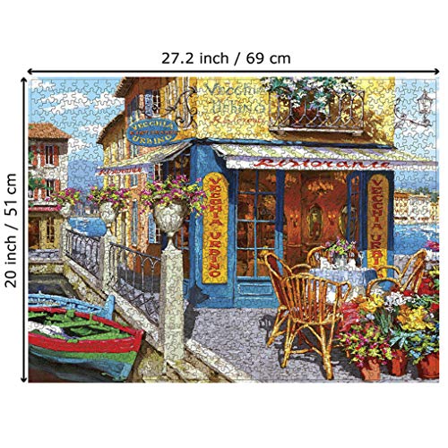GuDoQi Puzzle 1000 Piezas Tienda Canal Port Puzzle para Adultos Rompecabezas Juego Familiar Decoración del Hogar Regalo de Navidad