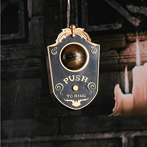 Halloween Horror Timbre De Un Solo Ojo, Con Ojos Ardientes Voz De Miedo Decoración De La Puerta De La Casa Encantada, Juguete Eléctrico Accesorios De Terror Juguete Espantoso Blanco