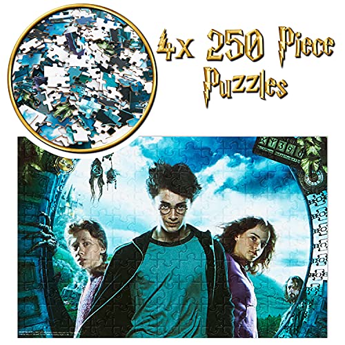 Harry Potter Puzzle 1000 Piezas y Pack de 4 Jigsaw Puzzle de 250 Piezas, Harry Potter Regalos (4 in 1)