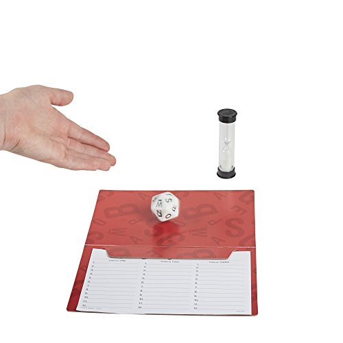 Hasbro C1941 Scattergories- Juego de categorías de Pensamiento rápido, no Dejes Que se acabe el Tiempo, Juegos de Palabras, Edades 12+, Rojo, Blanco