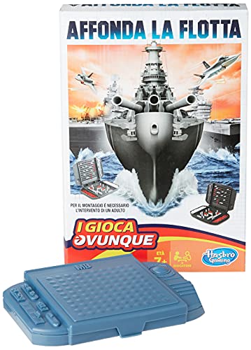 Hasbro Gaming - Hundir la Flota, Juego de Viaje (versión en Italiano)