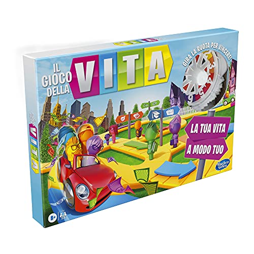 Hasbro The Game of Life F0800103 - Juego Familiar para niños a Partir de 8 años, Incluye Clavos de Colores
