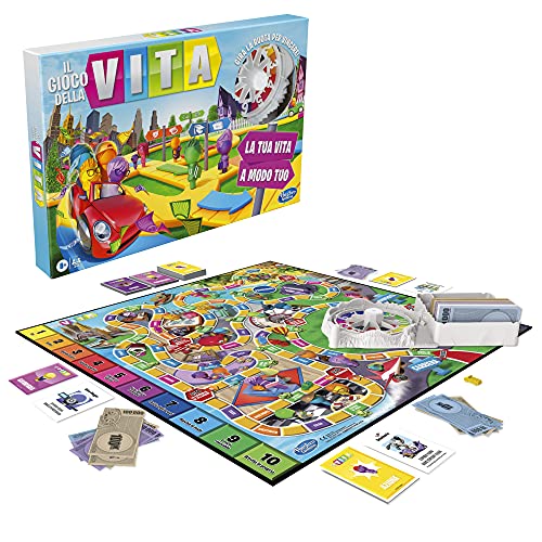 Hasbro The Game of Life F0800103 - Juego Familiar para niños a Partir de 8 años, Incluye Clavos de Colores