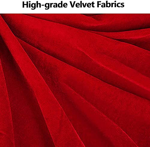 HBselect Capa con Capucha de Halloween, Larga Capa de Terciopelo para Adultos Niños, Disfraces de Halloween para Fiesta Cosplay Carnaval(Negro + Rojo,170cm)