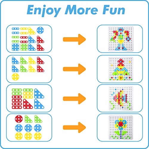 Herramientas Juguetes DIY Puzzles Mosaicos Infantiles Bloques Construccion Juegos Educativos Juguete Caja De Herramientas Regalo Cumpleaños Bebe Niña Niños 3 4 5 6 Años