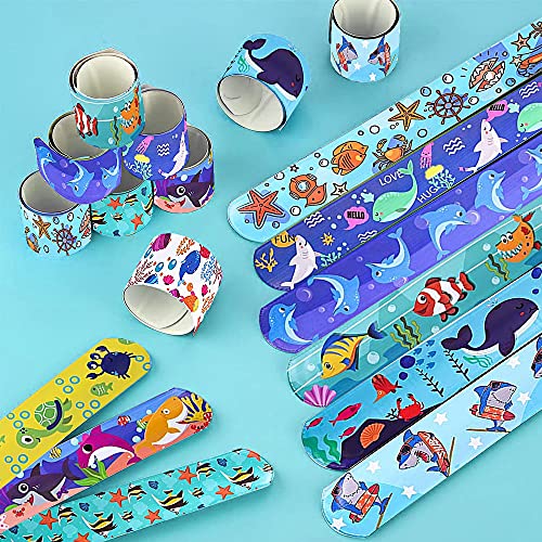 HIQE-FL Pulsera Bofetada,Oceano Pulseras de Juguete,Pulsera Bofetada Niños,Snap Bracelets,Pulseras de Juguete para Niños,Regalo de Fiesta de Cumpleaños para Niños y Niñas Favores