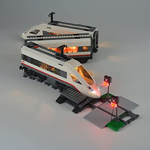 HLEZ Kit De Iluminación LED para Trains High-Speed Passenger Compatible con Lego 60051 Juego De Legos No Incluido