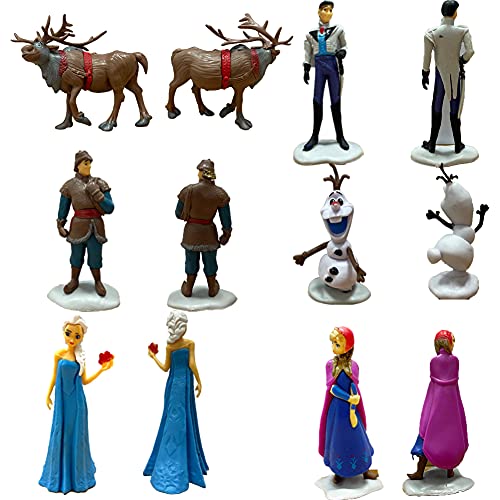 HONGECB Cake Topper Figuras Frozen, Frozen Decoración de Tartas, Mini Juego de Figuras Niños, Mini Figuras Niños Cake Topper, Baby Shower Fiesta de cumpleaños Pastel Decoración, 6 piezas