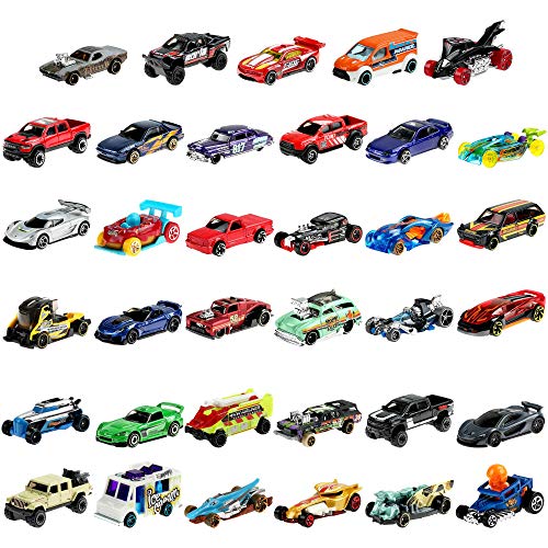 Hot Wheels Pack 36 coches de juguete sorpresa, regalo para niños +3 años (Mattel GWN98)