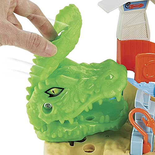 Hot Wheels Toxic Gator Attack, Play Set, Multicolor (Mattel GTT69)