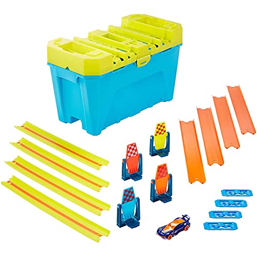 Hot Wheels - Track Builder Ilimitado con Lanzador, Accesorios para Pistas de Coches de Juguete (Mattel GLC959)