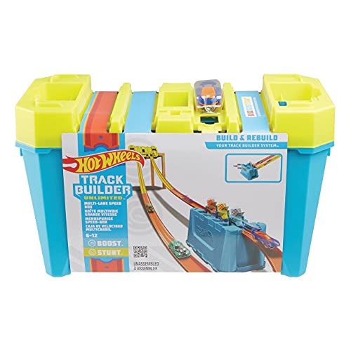 Hot Wheels - Track Builder Ilimitado con Lanzador, Accesorios para Pistas de Coches de Juguete (Mattel GLC959)