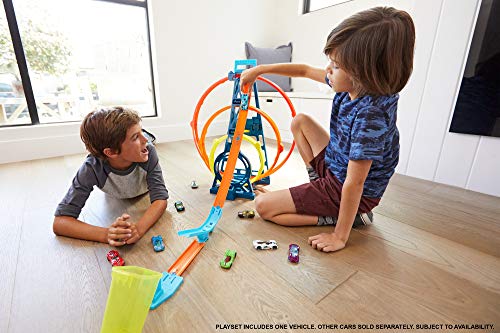 Hot Wheels Track Building Pista Triple Looping, pista de coches de juguete (Mattel GLC96) , color/modelo surtido