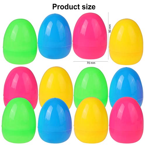 HOWAF 12 Huevos de Pascua Rellenos de Juguete, Huevos Sorpresa, Conejos y Polluelos, Huevos de Pascua de 9 cm para niños Regalos de Fiesta Pascua, Búsqueda de Huevos de Pascua