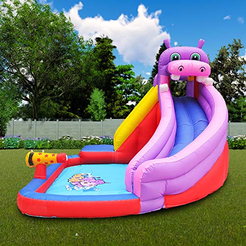 HYJMJJ Slide Bouncer Inflable Jersey Bounce House Plus PLUENTE HERRAWORT STELLOTER Slide Bounce Bounce Casa con 3-12 años de Edad Niños Agua Actividades