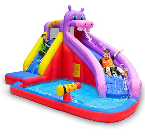 HYJMJJ Slide Bouncer Inflable Jersey Bounce House Plus PLUENTE HERRAWORT STELLOTER Slide Bounce Bounce Casa con 3-12 años de Edad Niños Agua Actividades