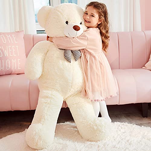 IKASA Oso de Peluche Gigante Juguetes Suaves Peluches (Blanco, 120cm)