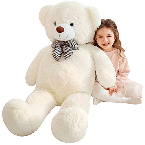 IKASA Oso de Peluche Gigante Juguetes Suaves Peluches (Blanco, 120cm)