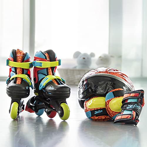 Imaginarium Rolling Evolution T-Rex Set de Patines evolutivos con Casco y Rodilleras - Talla 30-33 EU
