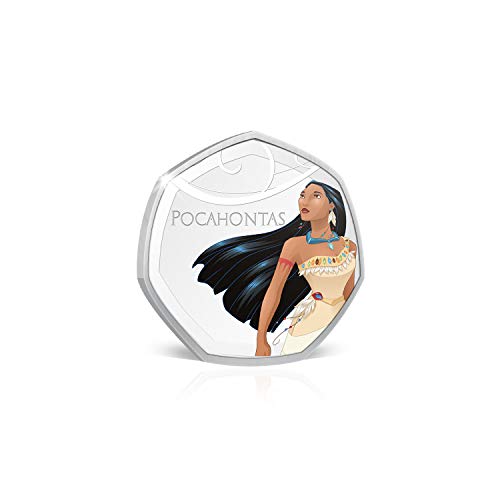 IMPACTO COLECCIONABLES Disney Princess Birthday Card Gifts Present Blank Card with 50p Shaped Keepsake Coin Included - Pocahontas