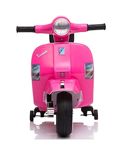 Indalchess Mini-Vespa Infantil 6V para NIÑOS DE 1 A 3 AÑOS, Rosa-Pink - AT-MINIVESPPINK