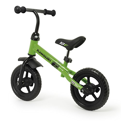 INJUSA - Bicicleta Kawasaki Balance sin Pedales para Niños de 3 Años de Fácil Manejo y Ruedas de Goma Eva, Color Verde, 69 x 38,5 x 52 cm (5085)
