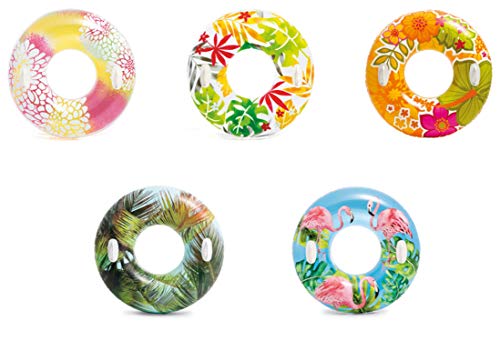 Intex- FLOTADOR RUEDA 97 CMS. CON ASAS DECORADO, Multicolor (John Adams 58263) , color/modelo surtido