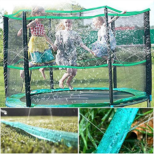 Jodsen Aspersor de trampolín de 42,9 pies,aspersor de Parque acuático al Aire Libre con 30 Bridas para Cables,Divertidos Juguetes de Agua para el jardín en Verano para niños Adultos
