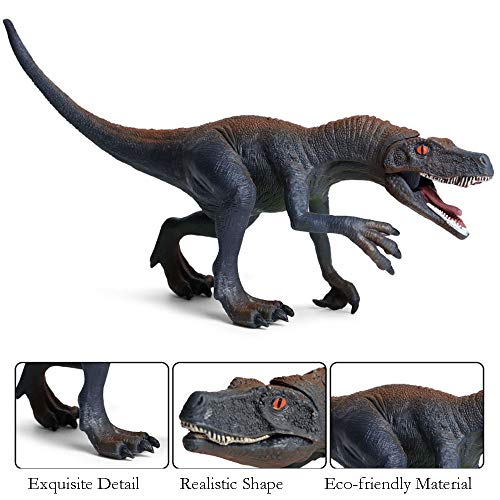 JOKFEICE Juguete de Dinosaurio Realista Herrerasaurus Animal Figuras Proyecto de Ciencia, decoración de la Torta, cumpleaños para niños pequeños 3 4 5
