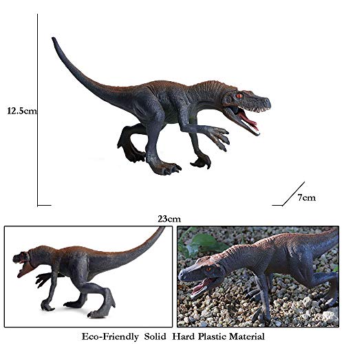 JOKFEICE Juguete de Dinosaurio Realista Herrerasaurus Animal Figuras Proyecto de Ciencia, decoración de la Torta, cumpleaños para niños pequeños 3 4 5